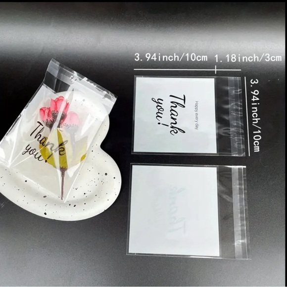 25 Thank You Cellophane Bags (Jewelry and Accessories) - Picture 2 of 2